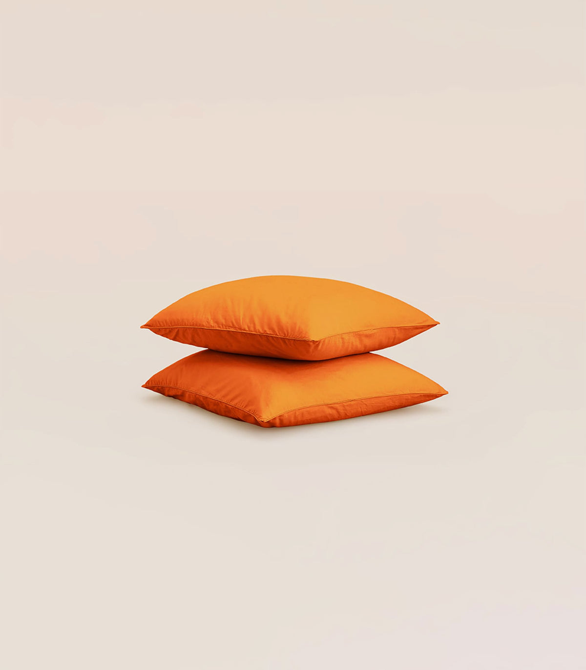 Taies d'oreiller en percale de coton Taies d'oreiller en percale de coton - Orange magma