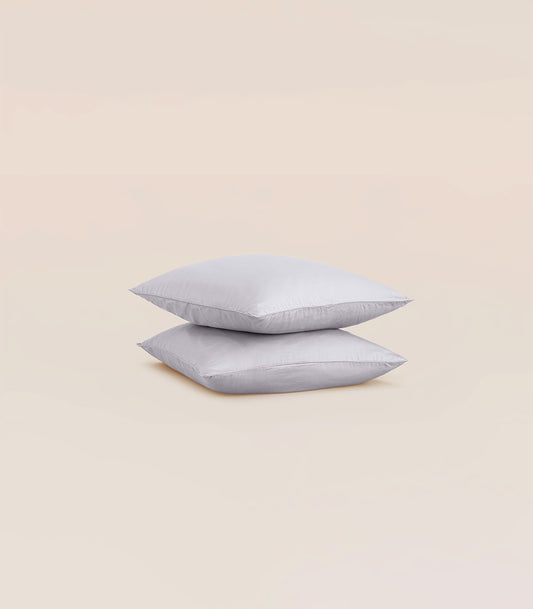 Taies d'oreiller en satin de coton - Gris Ecume
