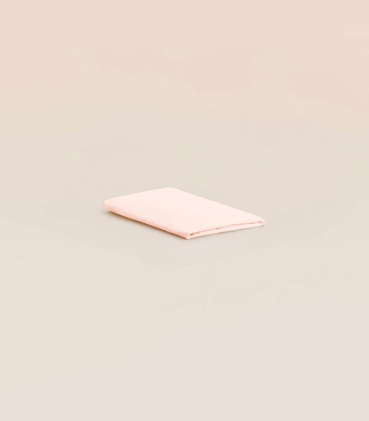 Drap housse en lin lavé - Rose cerisier
