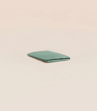 Drap plat satin de coton Drap plat satin de coton - Vert sauge