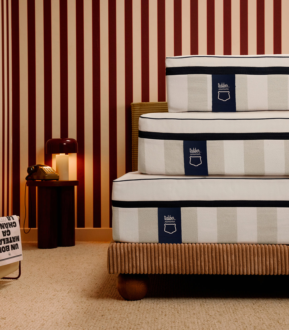 Pack lit 2 places Hybride Matelas Hybride Infinite®-Infinite-Lit Scandi-Beige Velouté-Plus