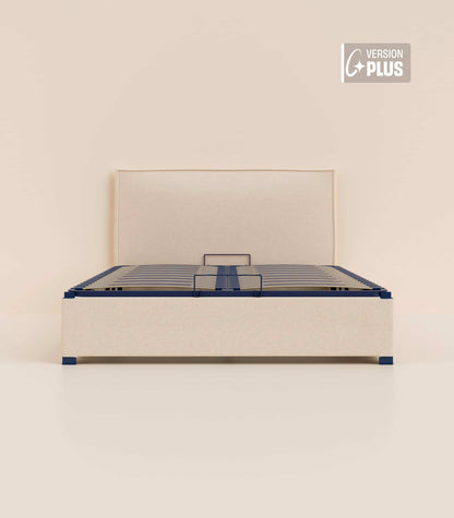 Lit coffre Beige-Plus