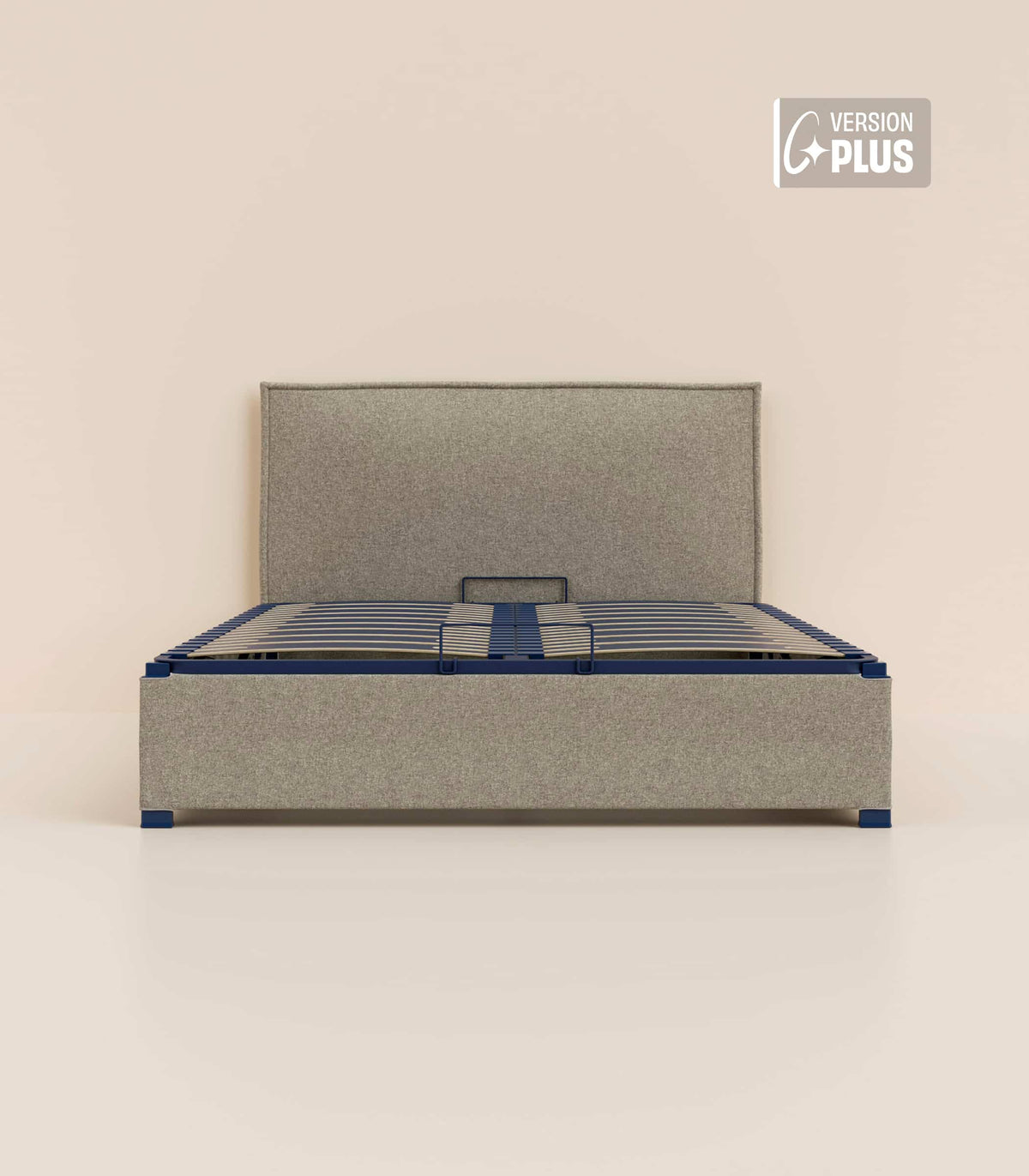 Lit coffre Gris-Plus