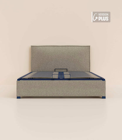 Lit coffre Gris-Plus