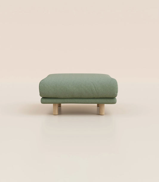 #fr#Vert Sauge|Pieds ronds - Bois clair