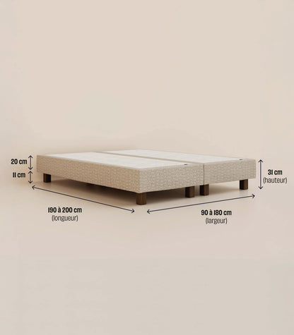 Sommier boxspring Sommier boxspring - Graphique bouclé